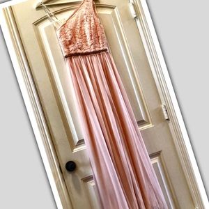 David’s bridal one-shoulder lace dress. Size 4